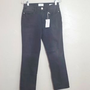 FRAME Washed Black Wash Le High Straight in Mardel Dip Size 30 NWT